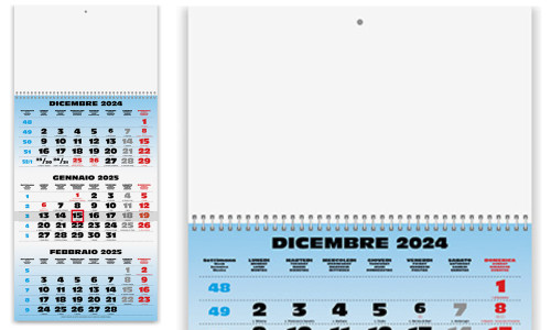 Calendario trittico SPIRAL promozionale